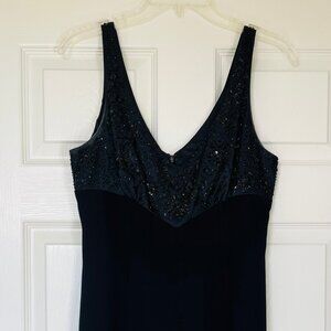 Jones New York Beaded Black Cocktail Dress